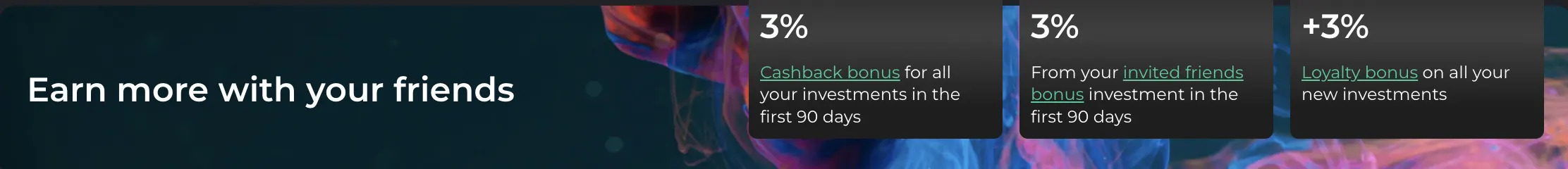 Programas de bonus continuos en Maclear: Referral 3 % + 3 % y Loyalty Bonus hasta 3 % adicional por volumen de cartera