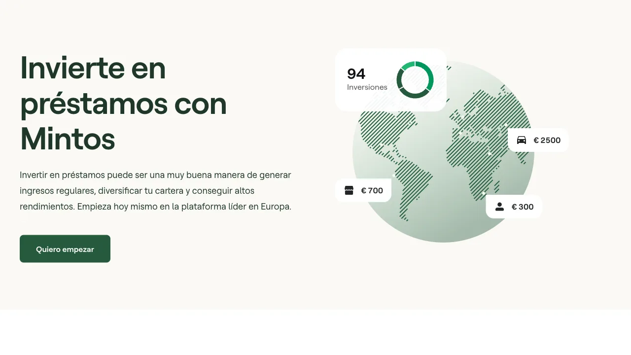 Resumen de productos de inversión en Mintos: préstamos, bonos, ETF, inmuebles y Smart Cash