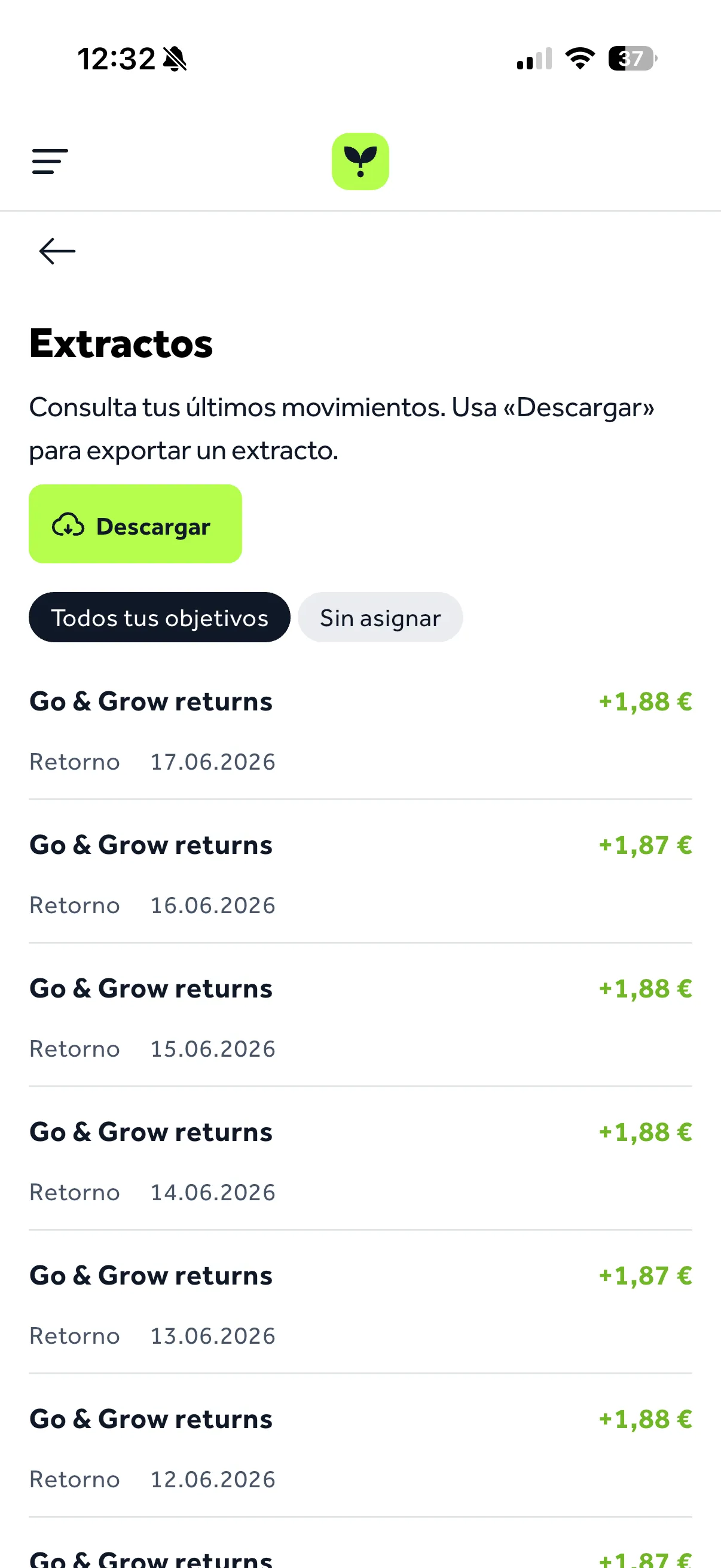 Extractos diarios de Bondora Go & Grow para la declaración en Hacienda