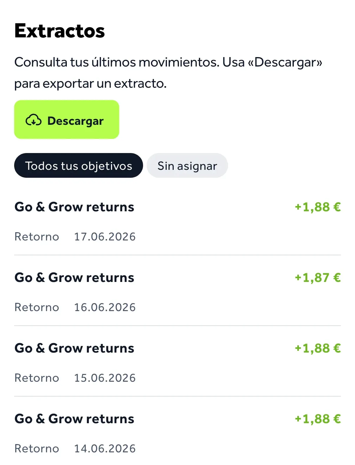 Bondora Go & Grow panel y extractos diarios en el nuevo dominio goandgrow.eu