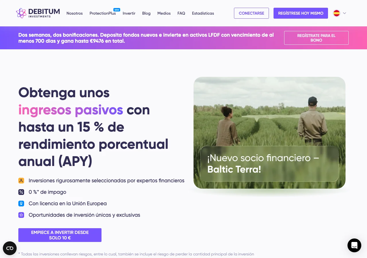 Debitum en cifras 2026: 196 M € invertidos, 32.500+ inversores, 14,83 % XIRR y 0 impagos