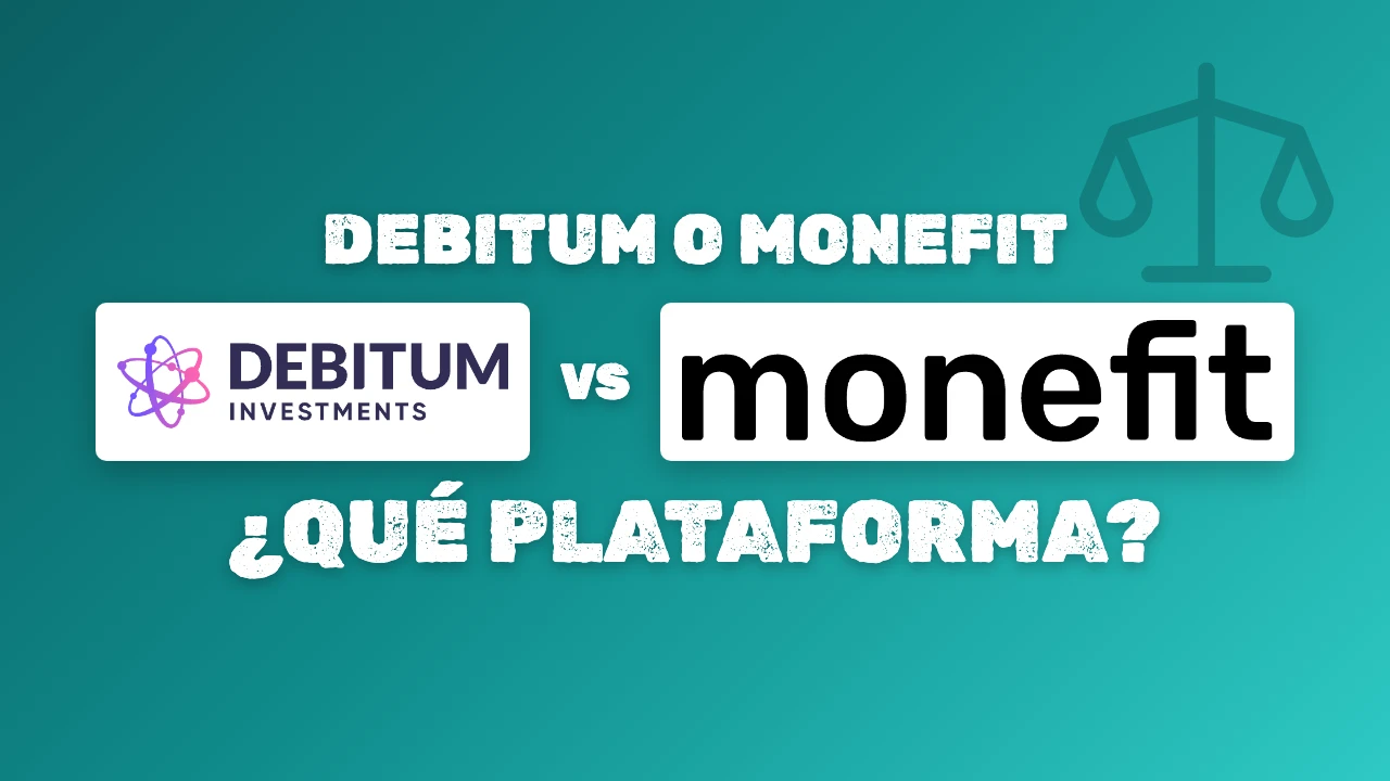 Debitum vs Monefit: logos de ambas plataformas junto a una balanza y la pregunta ¿Qué plataforma?