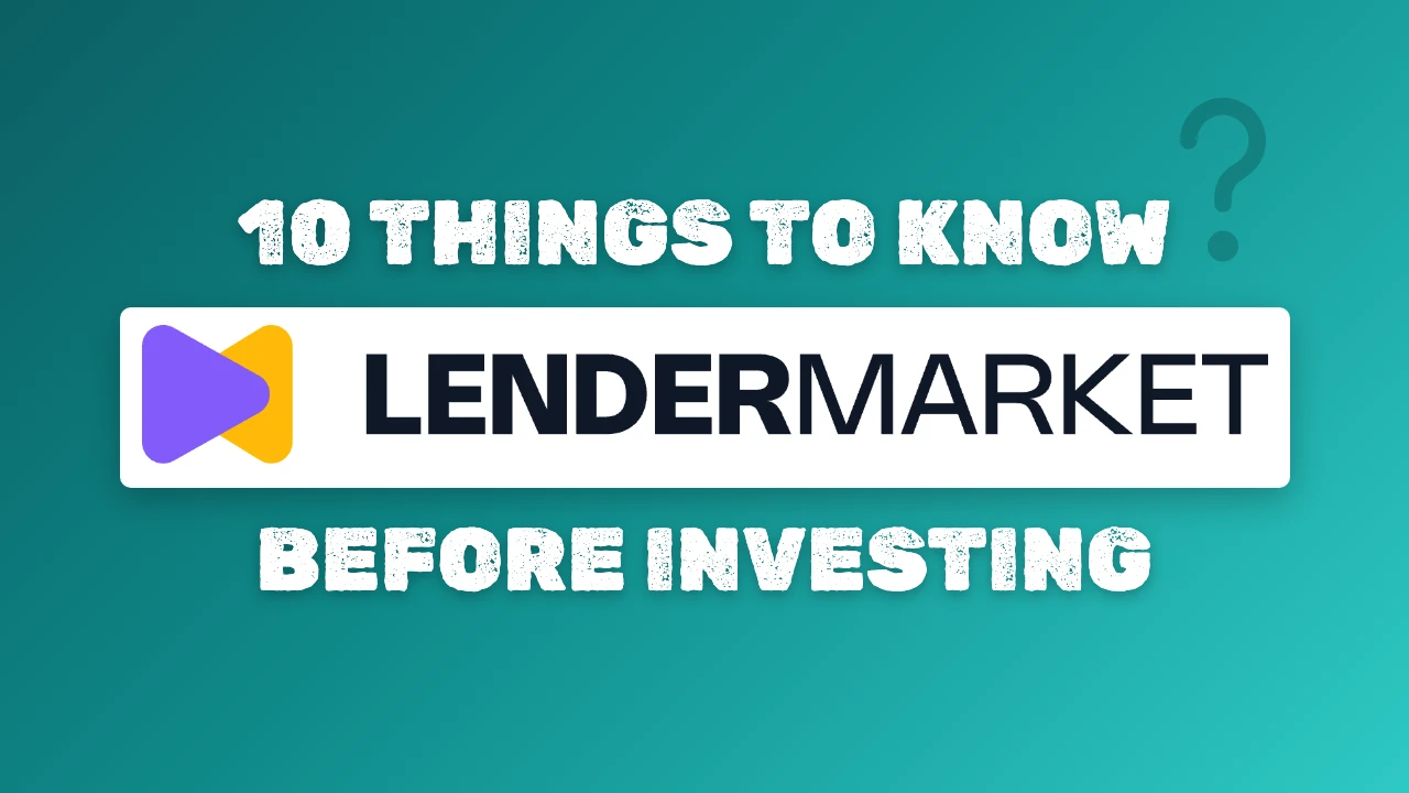Article cover on a teal gradient with the Lendermarket logo, a question mark icon and the headline 10 things to know before investing