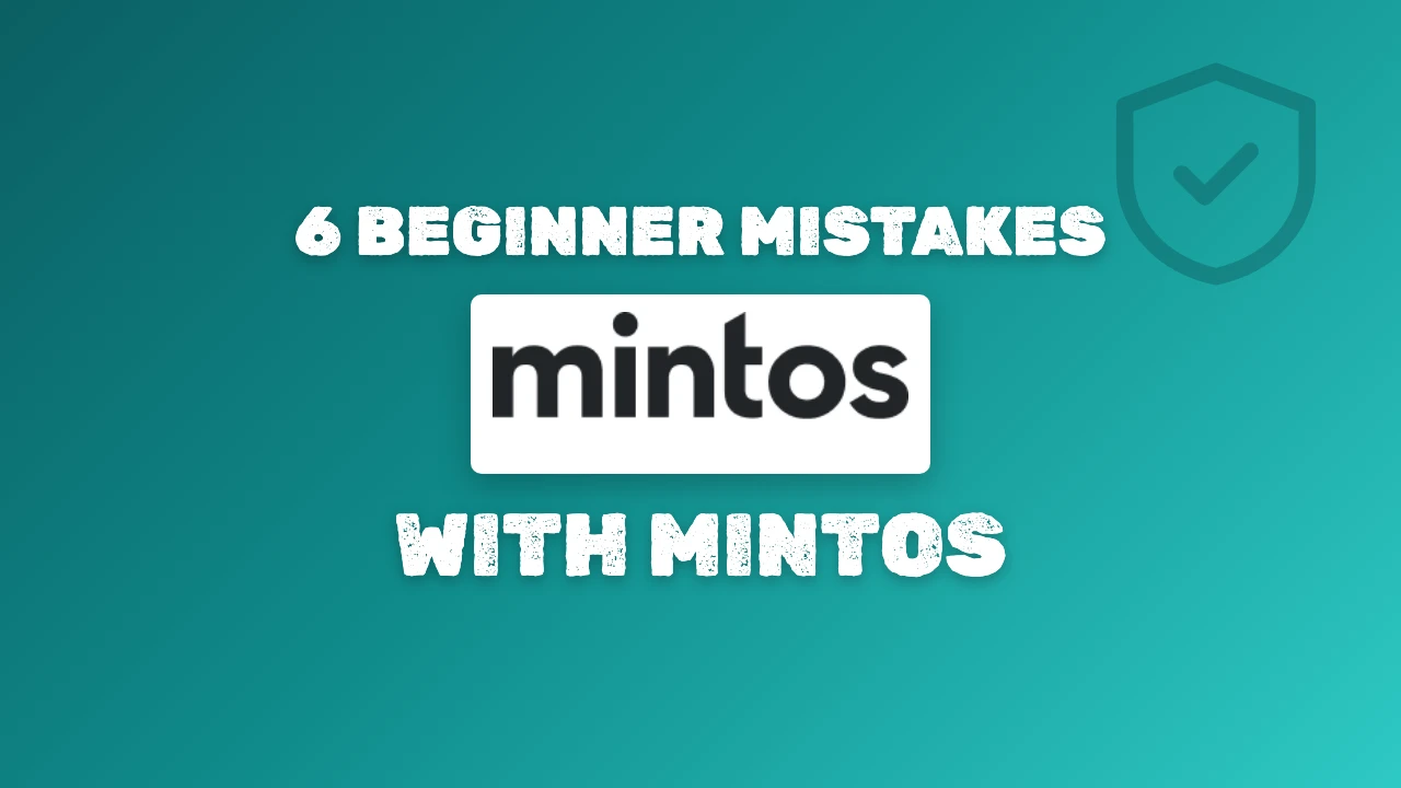 Mintos logo with a shield icon under the headline 6 beginner mistakes with Mintos